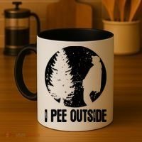 Mens Funny Camping Shirts For Men I Pee Outside Inappropriate TShirt Coffee Mug thumb 4