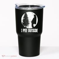 Mens Funny Camping Shirts For Men I Pee Outside Inappropriate TShirt Tumbler thumb 0
