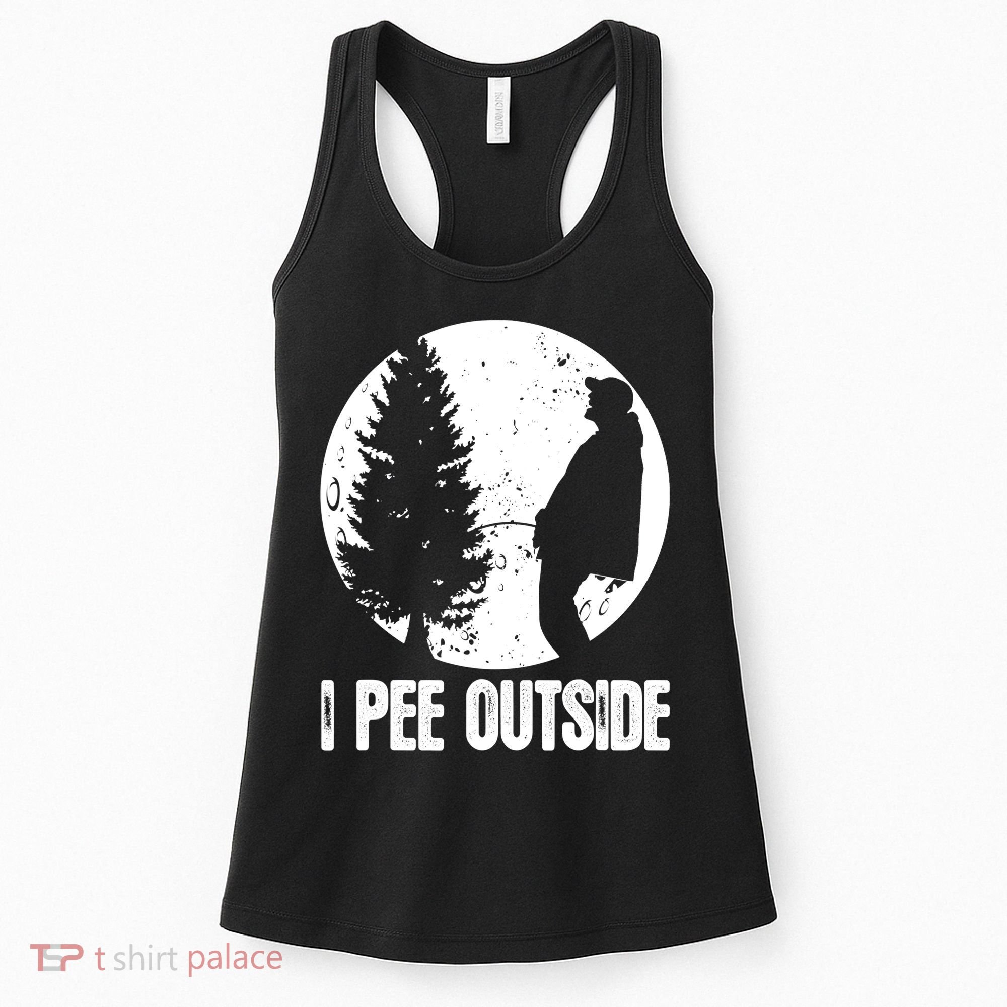 Mens Funny Camping Shirts For Men I Pee Outside Inappropriate TShirt Women's Tank Top
