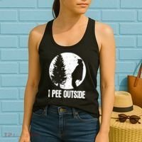 Mens Funny Camping Shirts For Men I Pee Outside Inappropriate TShirt Women's Tank Top thumb 2