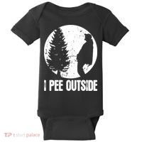 Mens Funny Camping Shirts For Men I Pee Outside Inappropriate TShirt Baby Bodysuit thumb 0