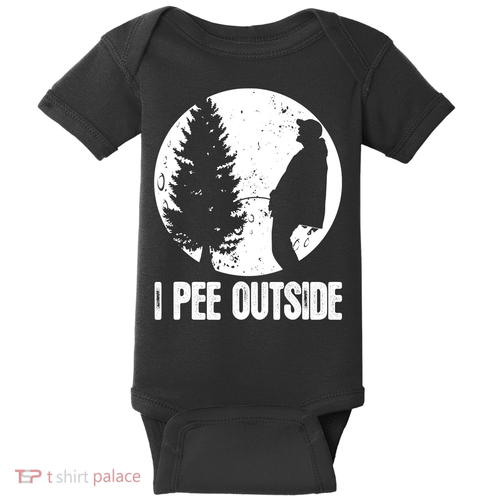 Mens Funny Camping Shirts For Men I Pee Outside Inappropriate TShirt Baby Bodysuit