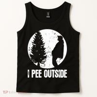 Mens Funny Camping Shirts For Men I Pee Outside Inappropriate TShirt Tank Top thumb 2