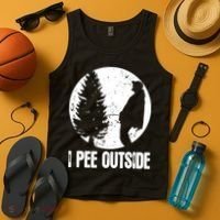 Mens Funny Camping Shirts For Men I Pee Outside Inappropriate TShirt Tank Top thumb 4