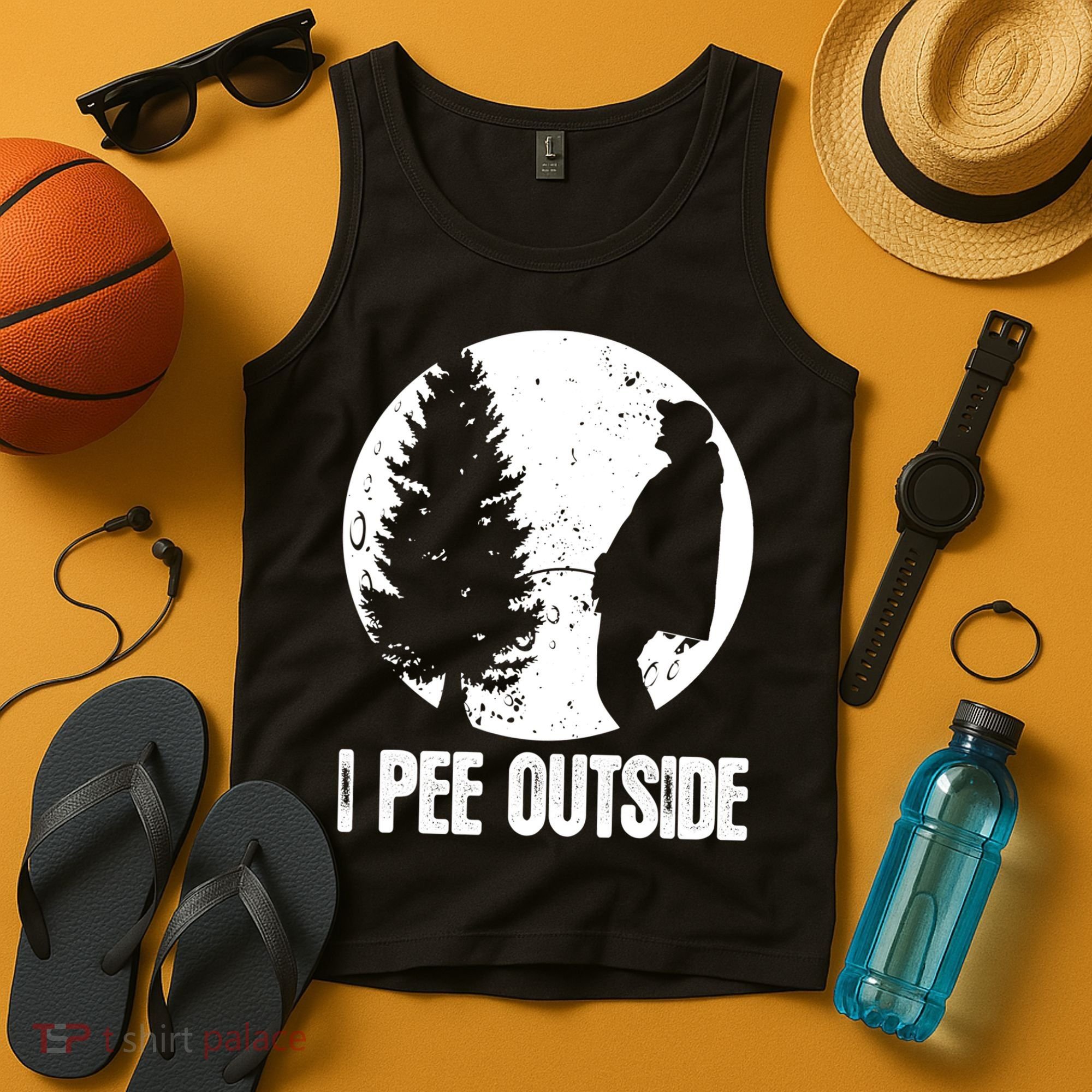 Mens Funny Camping Shirts For Men I Pee Outside Inappropriate TShirt Tank Top