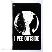 Mens Funny Camping Shirts For Men I Pee Outside Inappropriate TShirt Golf Towel thumb 0
