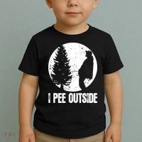 Mens Funny Camping Shirts For Men I Pee Outside Inappropriate TShirt Toddler T-Shirt thumb 2