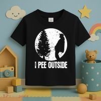 Mens Funny Camping Shirts For Men I Pee Outside Inappropriate TShirt Toddler T-Shirt thumb 3