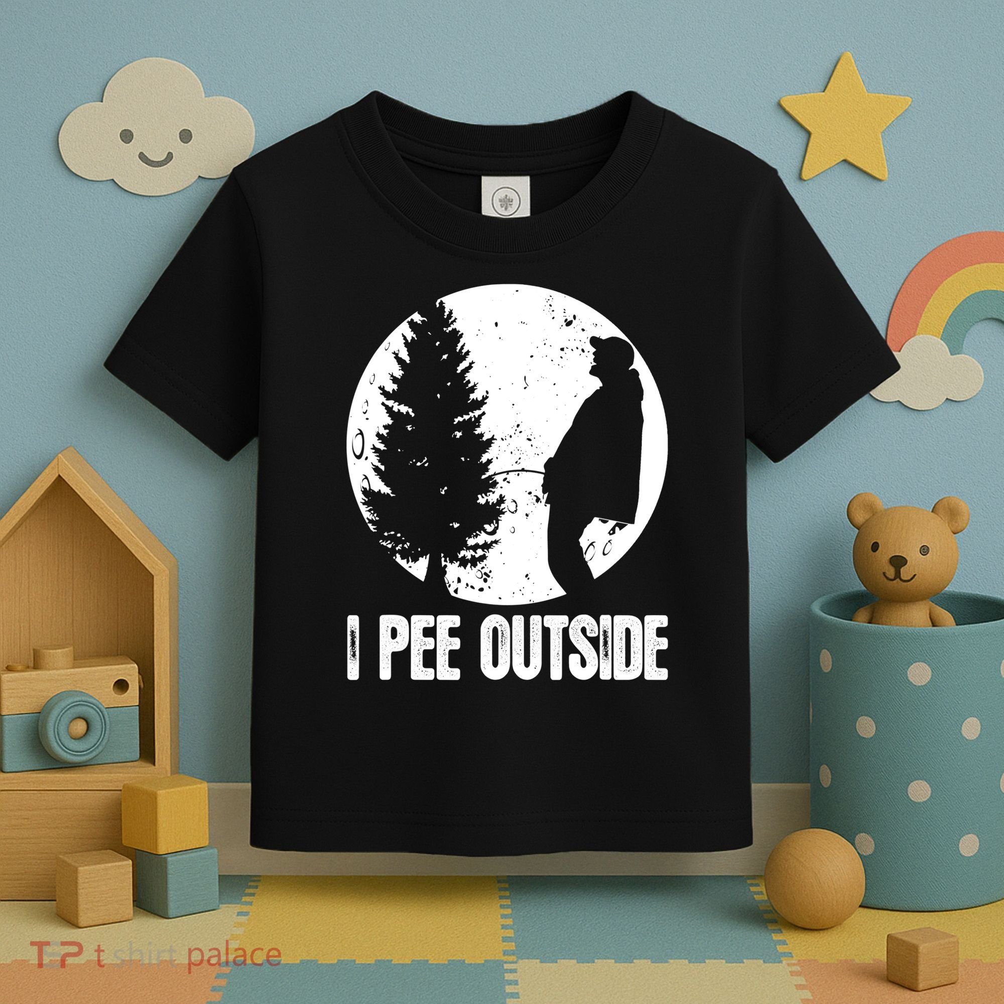 Mens Funny Camping Shirts For Men I Pee Outside Inappropriate TShirt Toddler T-Shirt