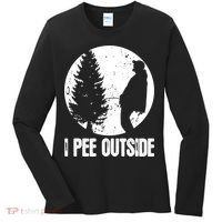 Mens Funny Camping Shirts For Men I Pee Outside Inappropriate TShirt Women's Long Sleeve Shirt thumb 0