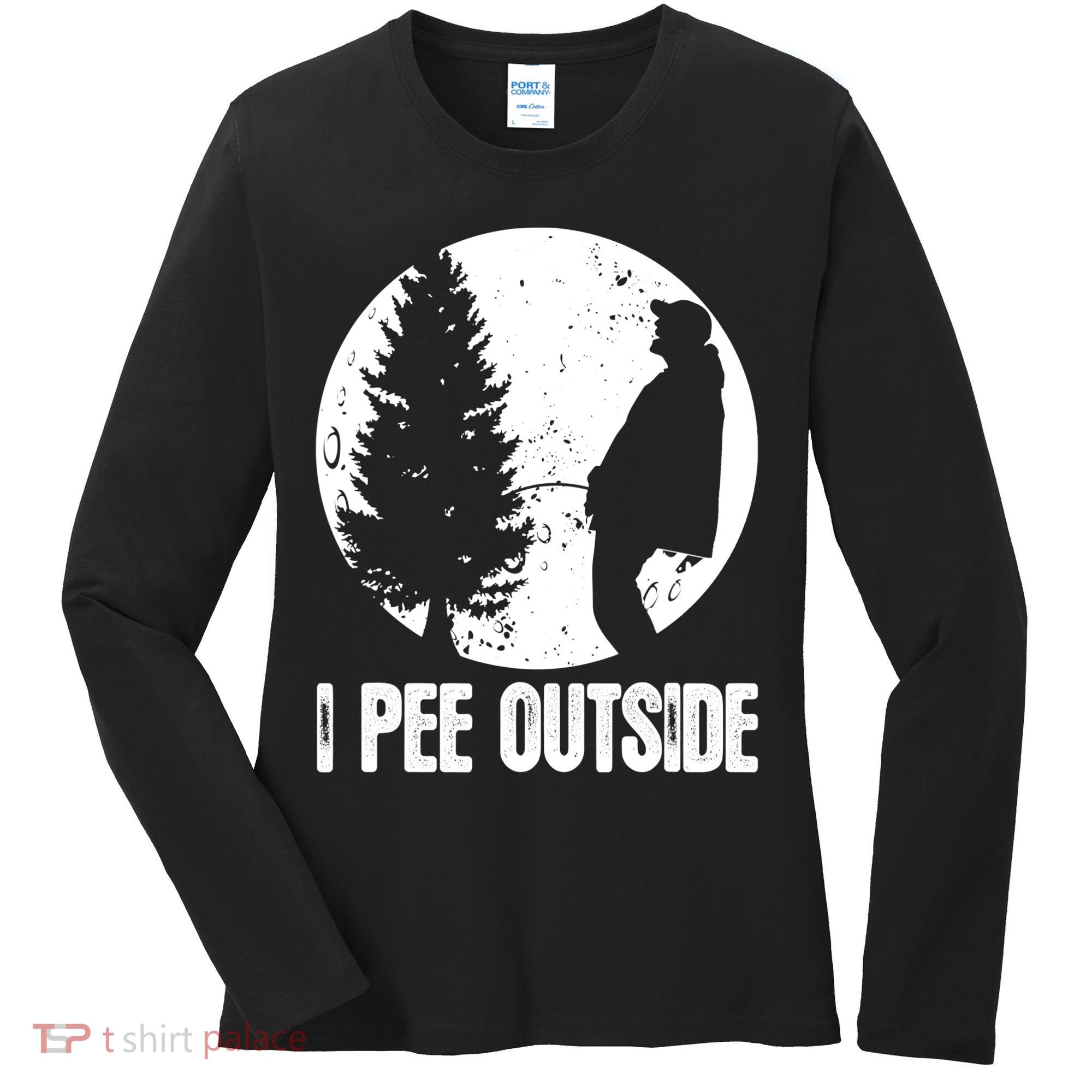 Mens Funny Camping Shirts For Men I Pee Outside Inappropriate TShirt Women's Long Sleeve Shirt