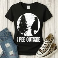 Mens Funny Camping Shirts For Men I Pee Outside Inappropriate TShirt Women's T-Shirt thumb 3