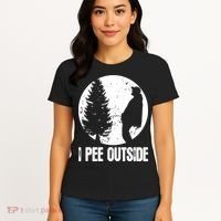 Mens Funny Camping Shirts For Men I Pee Outside Inappropriate TShirt Women's T-Shirt thumb 4