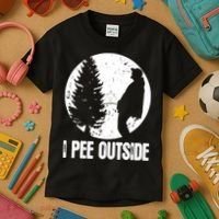 Mens Funny Camping Shirts For Men I Pee Outside Inappropriate TShirt Kids T-Shirt thumb 3