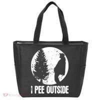 Mens Funny Camping Shirts For Men I Pee Outside Inappropriate TShirt Tote Bag thumb 0