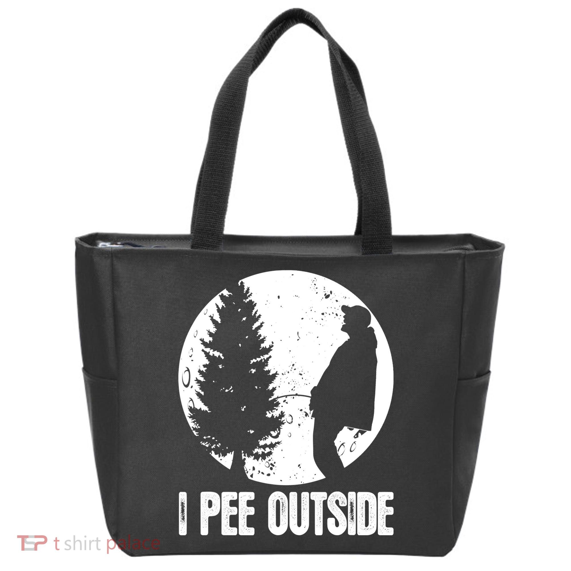 Mens Funny Camping Shirts For Men I Pee Outside Inappropriate TShirt Tote Bag