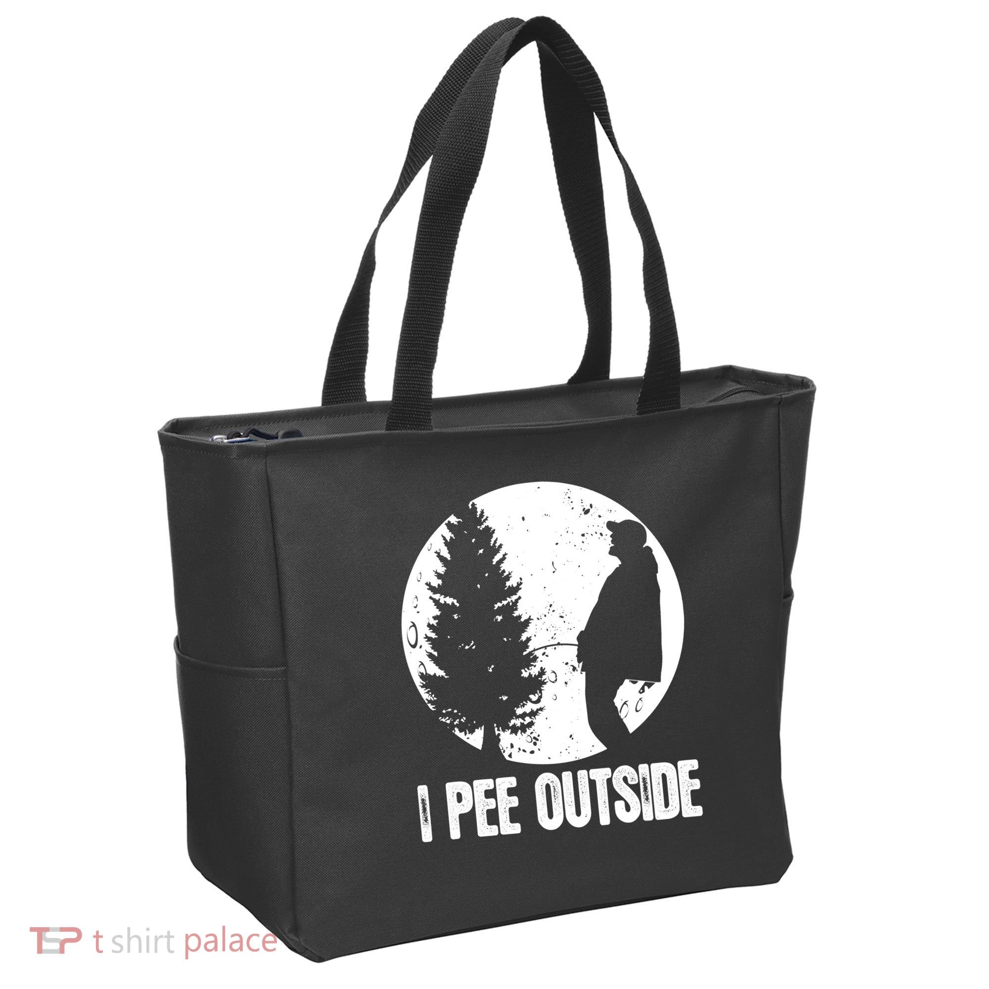 Mens Funny Camping Shirts For Men I Pee Outside Inappropriate TShirt Tote Bag