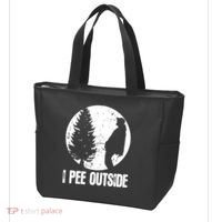 Mens Funny Camping Shirts For Men I Pee Outside Inappropriate TShirt Tote Bag thumb 3