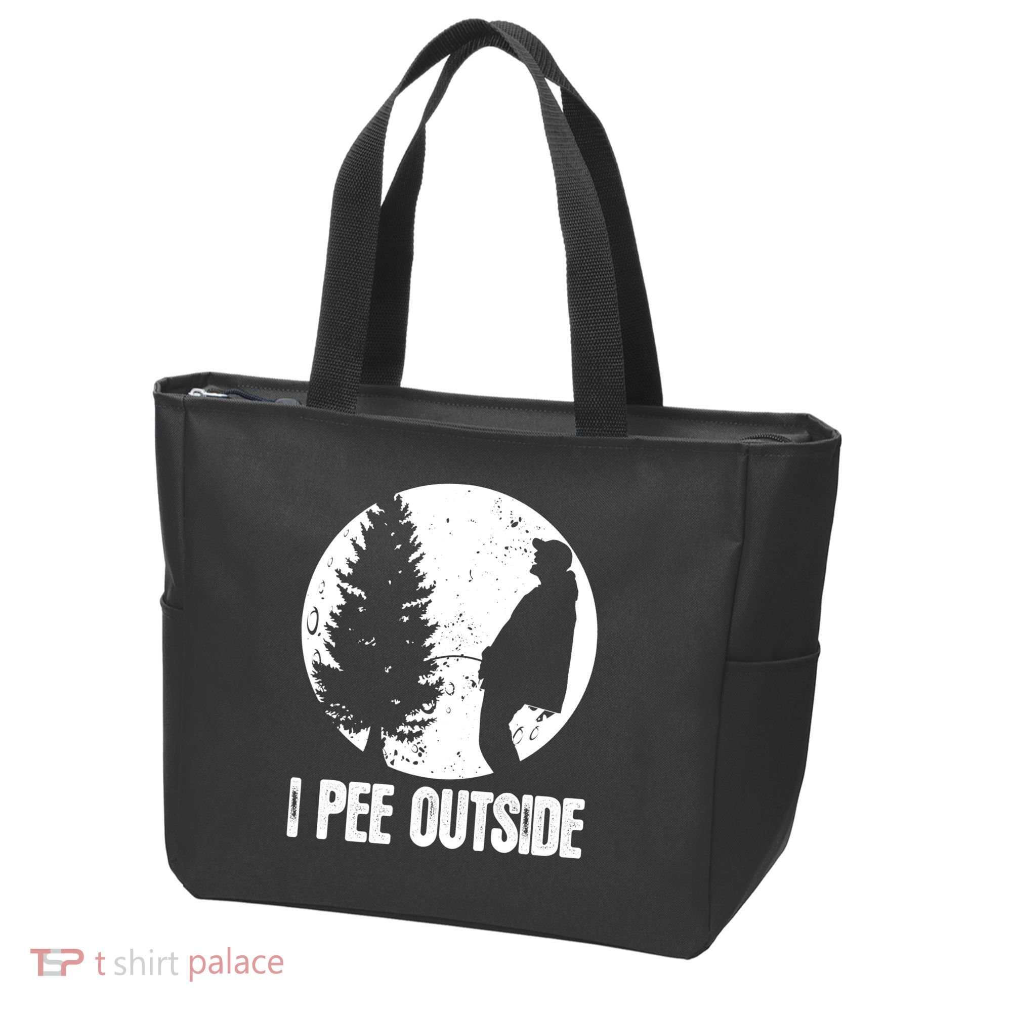 Mens Funny Camping Shirts For Men I Pee Outside Inappropriate TShirt Tote Bag