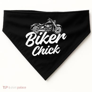 Motorcycle Funny Chopper Race Biker Chick USA-Made Doggie Bandana