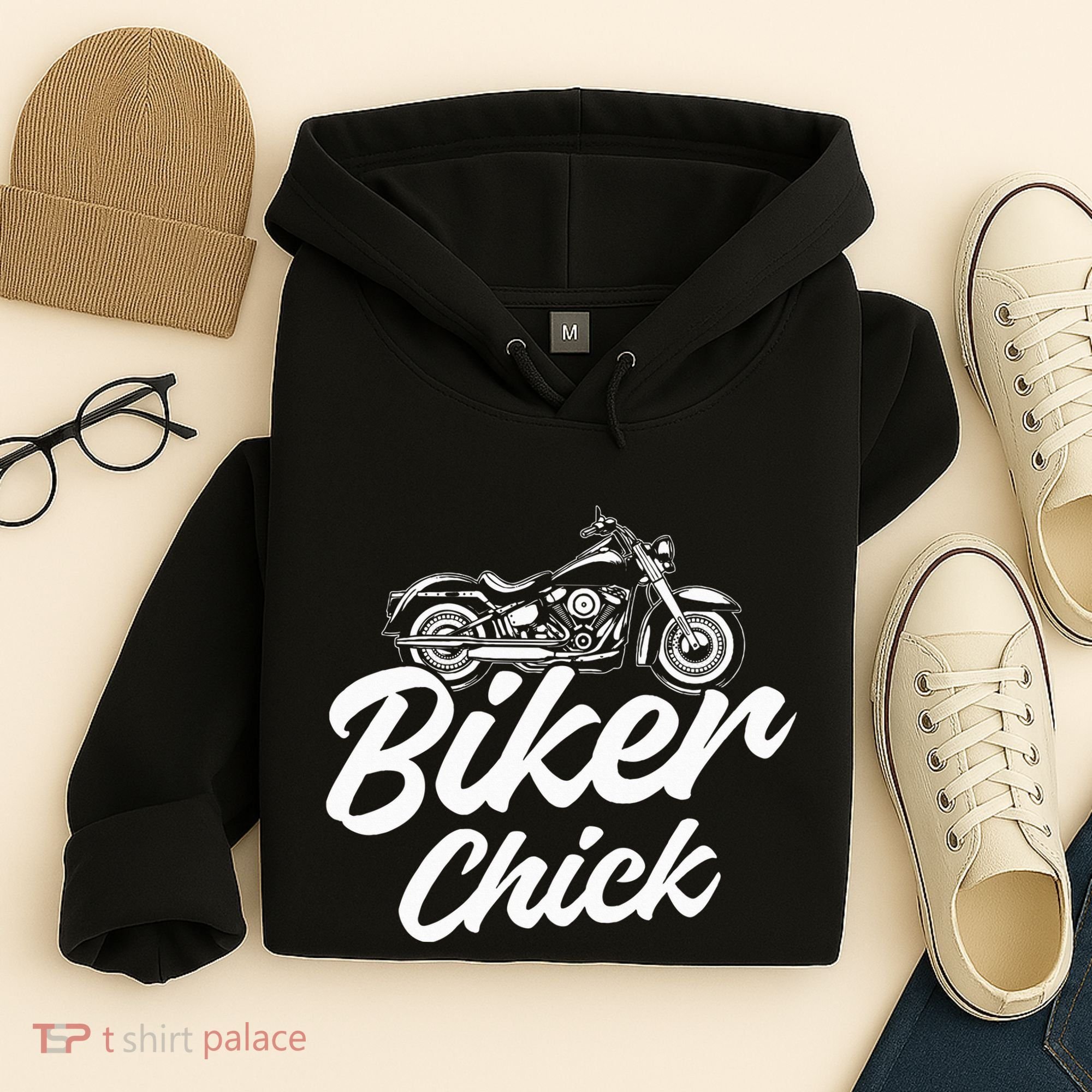Motorcycle Funny Chopper Race Biker Chick Hoodie