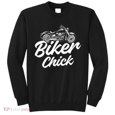 Motorcycle Funny Chopper Race Biker Chick Sweatshirt