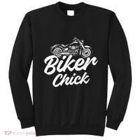 Motorcycle Funny Chopper Race Biker Chick Sweatshirt thumb 0