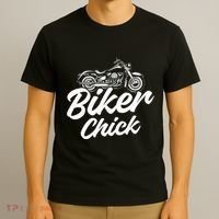 Motorcycle Funny Chopper Race Biker Chick T-Shirt thumb 3