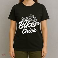Motorcycle Funny Chopper Race Biker Chick T-Shirt thumb 4