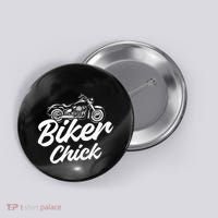 Motorcycle Funny Chopper Race Biker Chick Button thumb 0