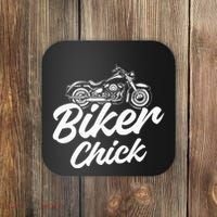 Motorcycle Funny Chopper Race Biker Chick Coaster thumb 0