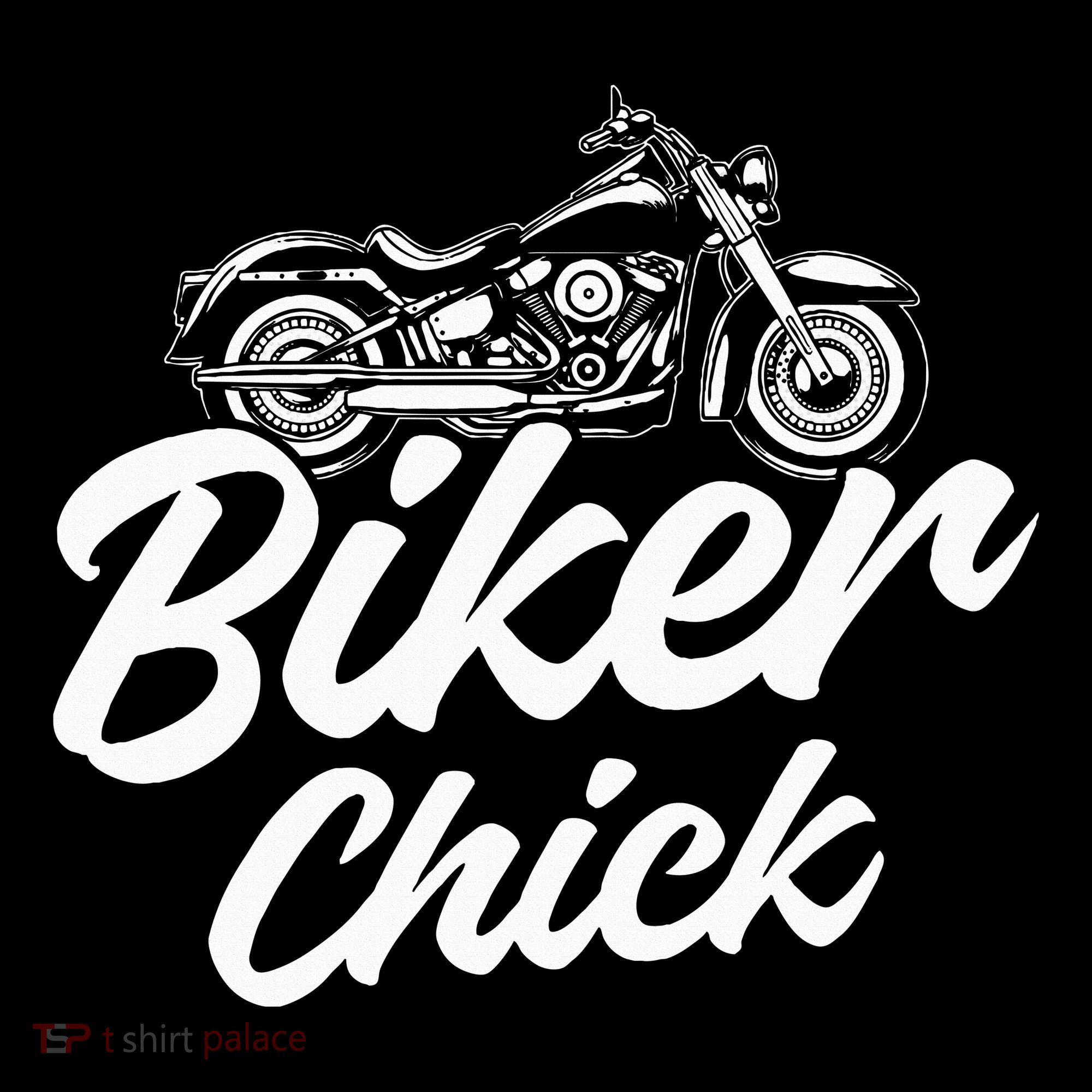 Motorcycle Funny Chopper Race Biker Chick Coaster