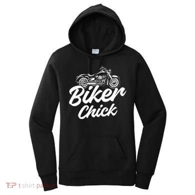 Motorcycle Funny Chopper Race Biker Chick Women's Hoodie