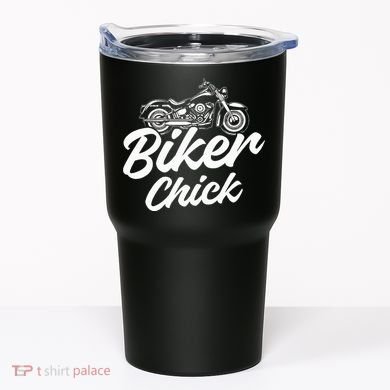 Motorcycle Funny Chopper Race Biker Chick Tumbler