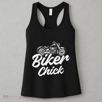 Motorcycle Funny Chopper Race Biker Chick Women's Tank Top thumb 3