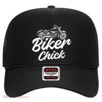 Motorcycle Funny Chopper Race Biker Chick Hat thumb 0