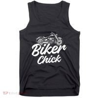 Motorcycle Funny Chopper Race Biker Chick Tank Top thumb 0