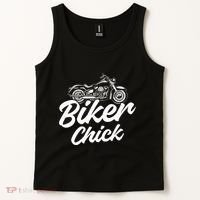 Motorcycle Funny Chopper Race Biker Chick Tank Top thumb 2