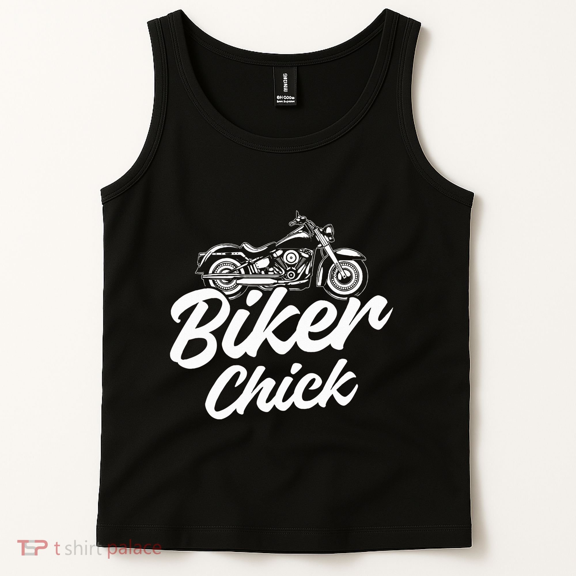 Motorcycle Funny Chopper Race Biker Chick Tank Top