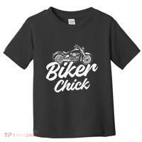 Motorcycle Funny Chopper Race Biker Chick Toddler T-Shirt thumb 0
