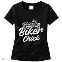 Motorcycle Funny Chopper Race Biker Chick Women's T-Shirt thumb 0