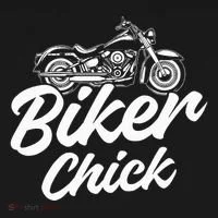 Motorcycle Funny Chopper Race Biker Chick Women's T-Shirt thumb 6