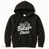 Motorcycle Funny Chopper Race Biker Chick Kids Hoodie thumb 0