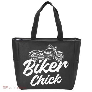 Motorcycle Funny Chopper Race Biker Chick Tote Bag