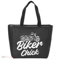 Motorcycle Funny Chopper Race Biker Chick Tote Bag thumb 0