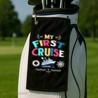 My First Cruise  Girls Boys Cruising and Sailing Golf Towel thumb 2