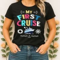 My First Cruise  Girls Boys Cruising and Sailing Women's T-Shirt thumb 2