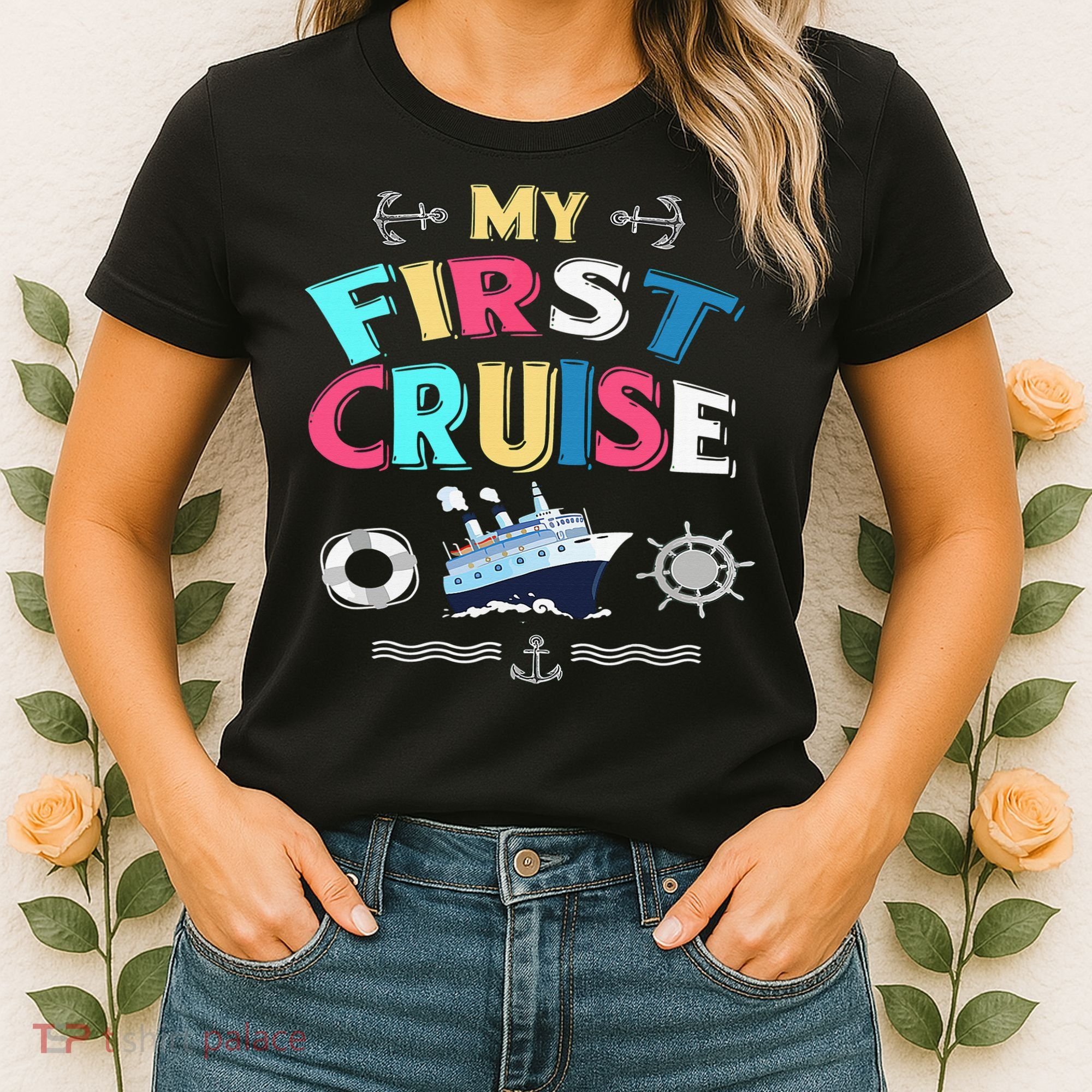 My First Cruise  Girls Boys Cruising and Sailing Women's T-Shirt