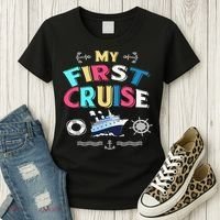 My First Cruise  Girls Boys Cruising and Sailing Women's T-Shirt thumb 3