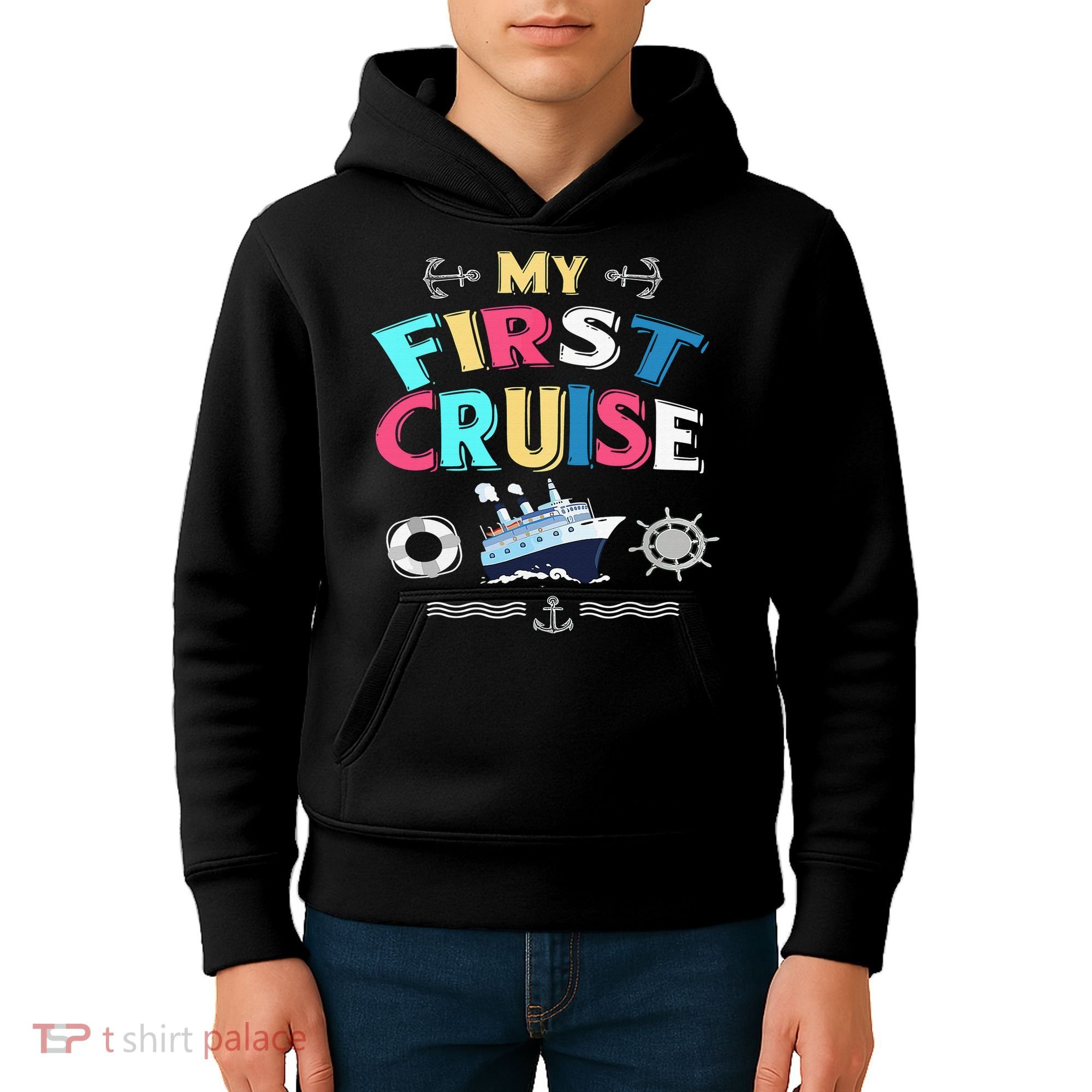 My First Cruise  Girls Boys Cruising and Sailing Kids Hoodie